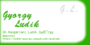 gyorgy ludik business card